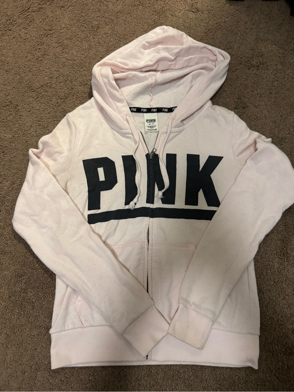 Victoria's Secret PINK Light Pink Zip-Up Hoodie